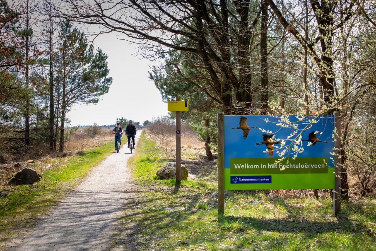4P Chalet Tolve Met 4 Fietsen Vlakbij Natuurgebieden Drents Friese Wold, Fochteloerveen En Gevangenisdorp Veenhuizen Oosterwolde  Dış mekan fotoğraf